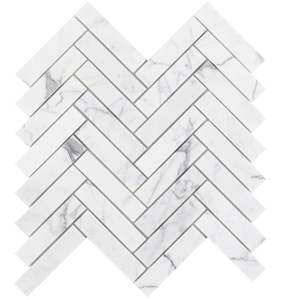 300x300: Carrara Herringbone Mosaic 35x110 Hb04