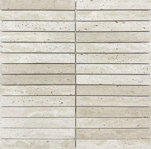 300x300: Travertine Ivory Kitkat Mosaic 18x150 Trv15