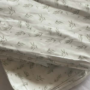 Olive Muslin Sheet Set