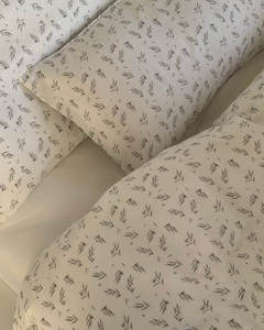 Frontpage: Olive Muslin Duvet Cover Set