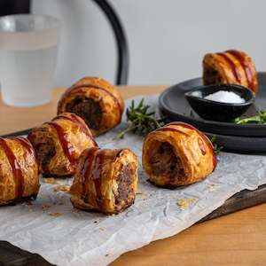 Food: Beef, Bacon and BBQ Sausage Rolls