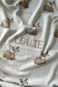 Knitwear Collections: Hand Embroidered Woodland Blanket