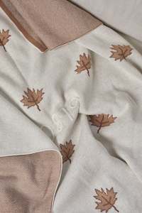 Hand Embroidered Maple Blanket
