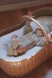 Novie Knit Romper - Oat Marle