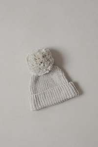 Chunky Knit Beanie - Oat Marle