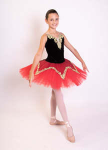 Ballet Costumes: Red and black velvet Tutu