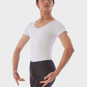Clearance: White mens leotard - Sonata Dancewear