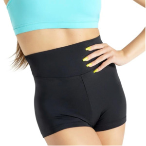 Leggings Shorts: Capezio Studio Collection High-Waisted Dance Shorts
