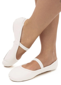 Sodanca: So Danca SD70 -Mens Adult Premium  Full sole Leather Ballet Slipper - White /Black
