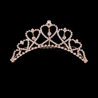 Tiaras: Heart  Tiara - Gold -  Silver Medium