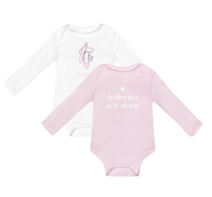 Long Sleeve Baby Romper - 2pack