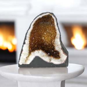 Large citrine crystal cave 16kg