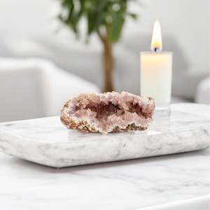 A-grade pink amethyst crystal cluster