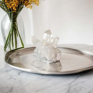 Clear quartz crystal cluster