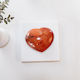 Carnelian polished crystal heart