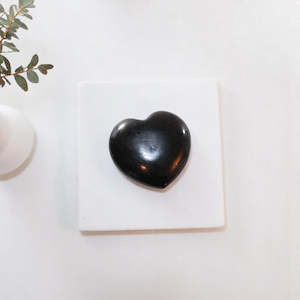 Black tourmaline crystal heart
