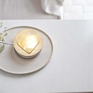 Crystal Lamps: Clear quartz heart crystal lamp