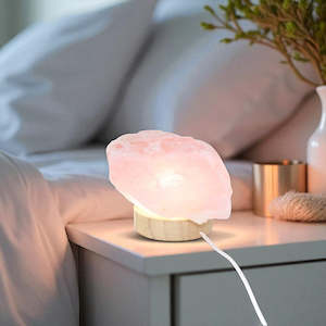 Large Crystals: Dreamers Rose quartz Crystal Lamp