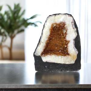 Large Crystals: Large citrine crystal cave 13kg