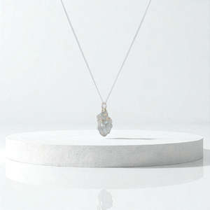 Crystal Jewellery: Bespoke Handmade - Celestite Silver Necklace