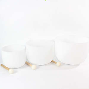 Full set of 7 Pitch Perfect Crystal singing bowls with bags