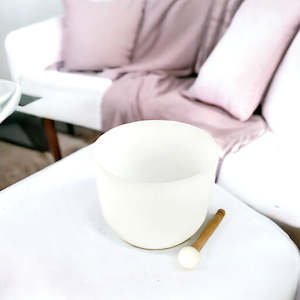 Singing Bowls: Heart chakra 10" quartz pitch perfect crystal singing bowl | PRE ORDER 3-4WEEKS