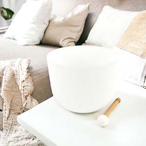 Singing Bowls: Solar plexus chakra 11" quartz crystal singing bowl | Perfect Pitch