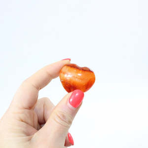Gift Ideas Under 50: Carnelian Small crystal heart