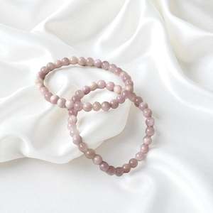 Bead Bracelets: Pink Natural Kunzite bead bracelet