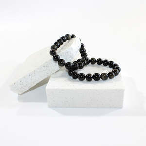 Black sheen obsidian bracelet