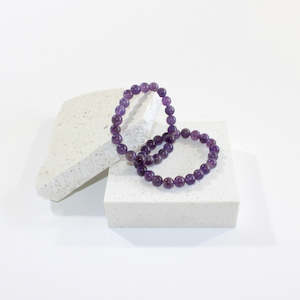 NZ-made amethyst chevron crystal bracelet