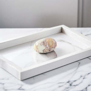 Pink polychrome jasper palm stone