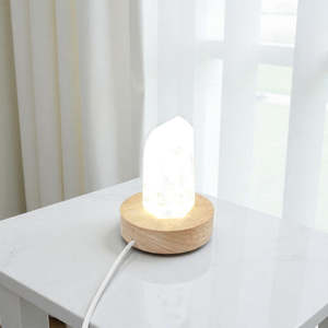 Clear quartz Crystal tower Lamp
