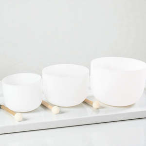 Set of 3 Pitch Perfect Crystal singing bowls with bag