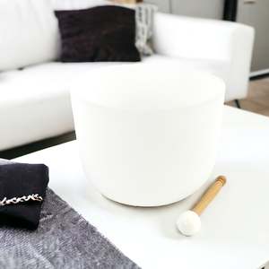 Root chakra 13” pitch perfect crystal quartz singing bowl (NOTE C)