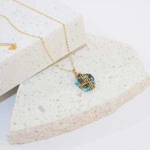 NZ- Handmade - Turquoise Necklace Gold plated