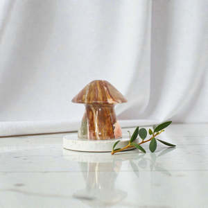 Banded Calcite polished mushroom