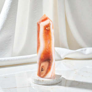 Crystals: Carnelian polished crystal tower
