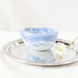 Blue Calcite crystal bowl