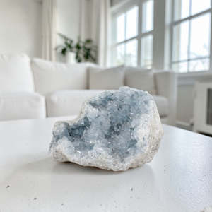 Large celestite crystal cluster 3.1kg