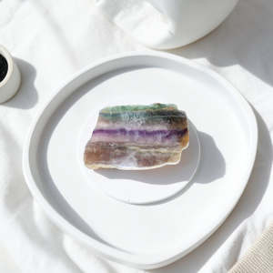 Rainbow Fluorite crystal slice