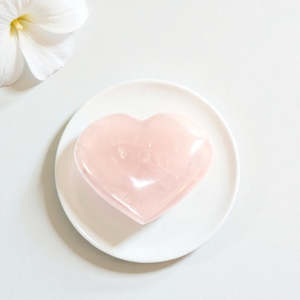Rose quartz heart crystal - Large