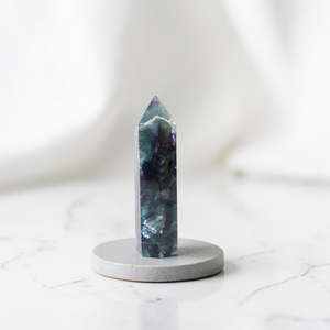 Crystals: Rainbow Fluorite crystal tower - Medium