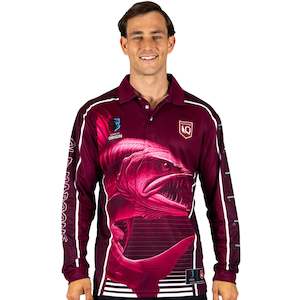 QLD Maroons 'Barracuda' Fishing Shirt - Adult