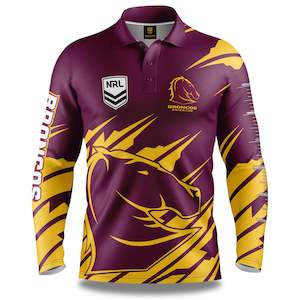 Nrl Broncos: NRL Broncos 'Ignition' Fishing Shirt - Adult
