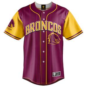 Nrl Broncos: NRL Broncos 'Slugger' Baseball Shirt