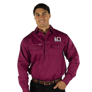 Qld Maroons: QLD Maroons 'Long-Yard' Work Shirt