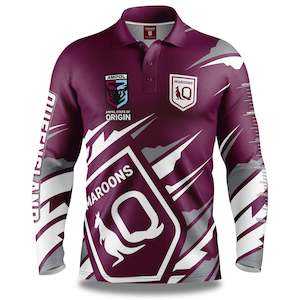 Qld Maroons: QLD Maroons 'Ignition' Fishing Shirt - Adult