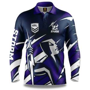 Nrl Storm: NRL Storm 'Ignition' Fishing Shirt - Adult