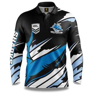 Nrl Cronulla Sharks: NRL Sharks 'Ignition' Fishing Shirt - Adult